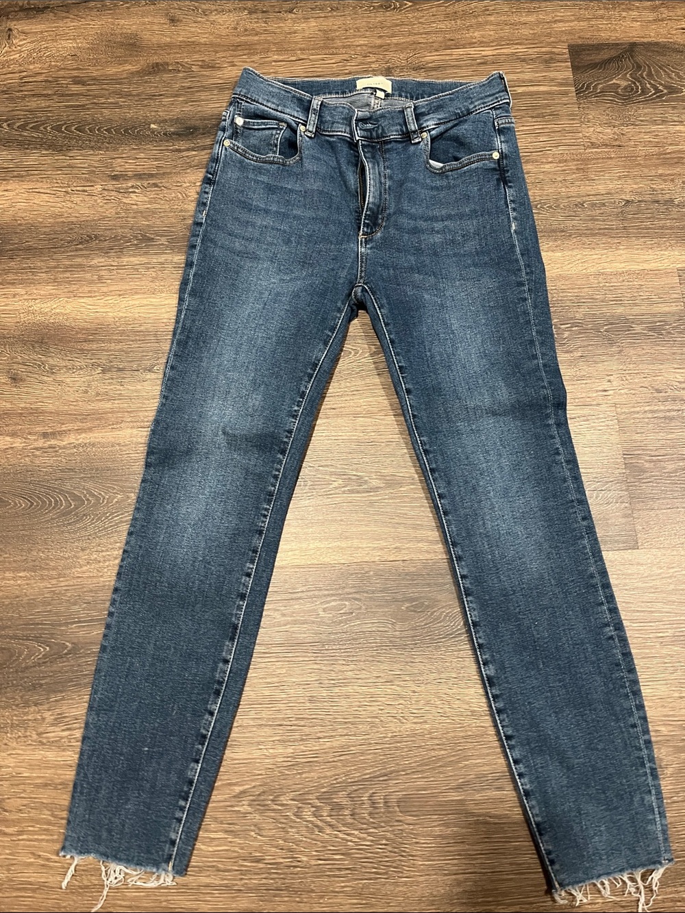 DL1961 Women's Skinny Jeans — Medium/Dark Blue Wash